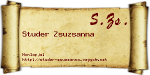 Studer Zsuzsanna névjegykártya