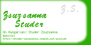 zsuzsanna studer business card